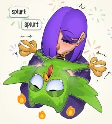 1boy 1girls bar_censor beak beastiality bird blowjob censor_bar censored censored_penis duo_(duolingo) duolingo eyebrows_visible_through_hair fellatio female hair_over_one_eye lily_(duolingo) open_mouth owl purple_eyelids purple_fingernails purple_hair purple_hair_female purple_nails simple_background takyzen tongue tongue_out wings woman