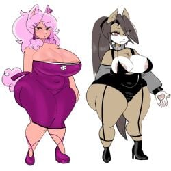 2girls bify female_only furry girls_only nipples_visible_through_clothing oc