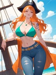 ai_generated bikini_top deviousley female female_only nami_(one_piece) one_piece