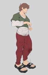 bara big_bulge bulge cum ereatiger1 erection_under_clothes genital_fluids hanna-barbera insaneeighteen male male_only manly muscular_male penis_outline scooby-doo shaggy_rogers