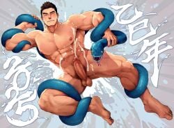 1boy 2025 abs armpits arms_up balls bara beefy biceps big_areola big_breasts big_penis blush bondage brown_hair clenched_teeth completely_nude cum cum_drip cum_explosion cum_fountain cum_string cumshot duo ejaculation erect_nipples erection fangs feet foreskin_folds frenulum full_body gay grabbing half-closed_eyes happy_new_year happy_trail hi_res holding_animal holding_object holding_snake huge_cock hunk laocoön laocoön_and_his_sons long_tongue looking_at_viewer male male_breasts male_only manly mature_male muscles muscular muscular_arms muscular_legs muscular_male muscular_thighs navel one_eye_closed oppai orgasm original original_character pecs pose semen short_hair six_pack snake snake_bondage soles sparkles splatter spread_legs sweat sweatdrop sweating sweaty tail_around_arm tail_around_leg text thick_arms thick_cum thick_eyebrows thick_penis thick_thighs toes tough_guy uncensored v-shaped_eyebrows veiny_arms veiny_penis very_high_resolution wince winemvee yaoi year_of_the_snake