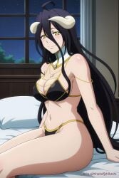 ai_generated albedo_(overlord) bikini breasts female girl lingerie overlord_(maruyama) pinku pinku.ai pinkuai thighs