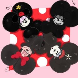 4girls accurate_art_style anthro ass_bigger_than_head big_breasts black_areola black_body breasts bubble_butt cartoony disney hat huge_ass huge_breasts looking_at_viewer mickey_mouse_shorts minnie_mouse mouse mouse_girl multiple_girls murid naked naked_female nude_female public_domain rabbit5gamer rodent seductive seductive_look seductive_smile simple_background squished_breasts style_parody tail tits tits_bigger_than_head