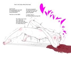 blood decapitation flowers&meat gore guro huge_breasts masturbation