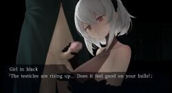 1boy 1girls 2025 about_to_cum bottomless caressing_testicles cupping_balls decoy_witch_of_the_ultramarine dieselmine dusk_city fantasy game game_cg hair_band handjob hd highres huge_breasts huge_cleavage jerkingoff_another kind_female mage mage_robe male_protagonist male_vrigin open_robe original_character original_characters penis penis_tip pink_penis_tip premature_ejaculation protagonist sci_fi_fantasy science_fiction short_hair shy_male testicles testicles_clench virgin_male visual_novel voluptuous_female white_hair witch wizard wizard_robe