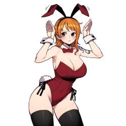 ai_generated bunnysuit female female_only lustfulsketches nami_(one_piece) one_piece