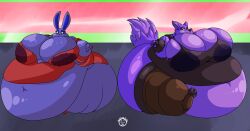 bbw big_breasts blueberry_inflation breasts character_request cleavage female furry huge_breasts inflation mad_n_evil overweight tagme thick_thighs weight_gain wide_hips