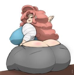 ass_cleavage bunka butt_crack gillpanda red_hair ssbbw