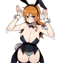 ai_generated bunnysuit female female_only lustfulsketches nami_(one_piece) one_piece