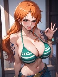 ai_generated bikini_top dreamforestart female female_only nami_(one_piece) one_piece