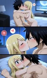 ai_generated bedroom blush fairy_tail fertilization gray_fullbuster impregnation lucy_heartfilia night_sky pixai sperm_cell