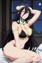 ai_generated albedo_(overlord) bikini breasts female girl lingerie overlord_(maruyama) pinku pinku.ai pinkuai thighs