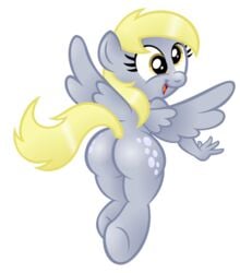 aleximusprime ass back_view derpy_hooves friendship_is_magic looking_at_viewer my_little_pony smile