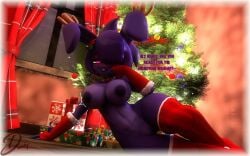 16:10 3d anthro armwear bangs big_breasts blunt_bangs bonfie_(cryptiacurves) bonnie_(fnaf) box breasts buckteeth christmas christmas_tree cinema_4d_(artwork) clothed clothing container costume curtains curtains_open dark_nipples darkytherabbit dialogue digital_media_(artwork) elbow_gloves english_text female five_nights_at_freddy's fredina's_nightclub fur-trimmed_gloves fur_trim_(clothing) genitals gift_box gloves hair hair_over_eye half-closed_eyes handwear hi_res holidays inside lagomorph leaning leaning_sideways legwear leporid looking_at_viewer lying lying_on_ground mammal merry_christmas narrowed_eyes neck_bell on_ground on_side one_eye_obstructed pattern_clothing pattern_legwear pattern_thigh_highs pink_eyes plant purple_hair pussy rabbit red_clothing red_gloves red_handwear red_legwear red_thigh_highs santa_costume scottgames short_hair smile smiling_at_viewer solo striped_clothing striped_legwear striped_thigh_highs stripes teeth text thick_thighs thigh_highs tree watermark wide_hips widescreen window