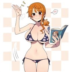 ai_generated bikini female female_only lustfulsketches nami_(one_piece) one_piece