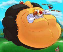 big_breasts braixen breasts cleavage disco_chaos female furry huge_breasts inflation pokemon pokemon_(species) thick_thighs wide_hips