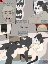 2boys asleep bed big_brother brother brothers bulge bulge_through_clothing comic comic_page cyles_cinning demon demon_horns demon_tail dominant_bottom dominant_penetrated fangs forked_tongue gay incest levitating little_brother male male_only multiverse original original_artwork original_character original_characters pale_blonde_hair parallel_timeline platinum_blonde_hair pointed_ears pointed_teeth power_bottom self_upload sex_while_sleeping skinny submissive_penetrating submissive_top sweat tail tail_wrapped_around tail_wrapped_around_arm tail_wrapped_around_body text text_box urethral_insertion urethral_penetration