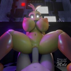 animated animatronic anthro_on_anthro big_ass big_breasts bouncing_breasts cowgirl_position five_nights_at_freddy's furry manwiththemole pov robot_girl sex sound tagme toy_chica_(fnaf) vaginal_penetration video