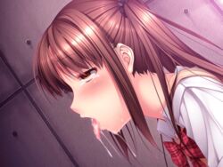 ahe_gao animated animated brown_hair cum female soft_circle_courreges