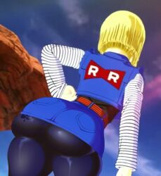 1girls android android_18 android_girl ass ass_focus ass_tattoo back back_view big_ass blonde_female blonde_hair blonde_hair_female blue_sky dat_ass dragon_ball dragon_ball_z fat_ass female female_focus female_only hand_on_hip hips huge_ass jacket large_ass light-skinned_female light_skin luckyshazo mountain pantyhose queen_of_spade_symbol queen_of_spade_tattoo queen_of_spades queen_of_spades_symbol queen_of_spades_tattoo rock rocky skirt sky spade spade_tattoo thick thick_ass thick_hips thick_legs thick_thighs thighs