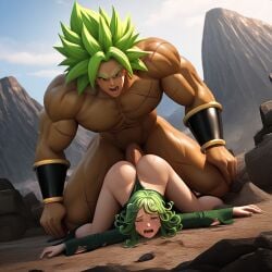 1boy 1girls 3d_(artwork) ai_generated anal anal_penetration broly broly_(dragon_ball_super) crossover crying crying_while_penetrated crying_with_eyes_closed defeated defeated_heroine doggy_style dragon_ball dragon_ball_super face_down_ass_up female from_behind fucked_from_behind fucked_into_submission interspecies male muscular_male on_floor one-punch_man outdoors outdoors_sex pinned_down rape raped raped_by_enemy size_difference tatsumaki