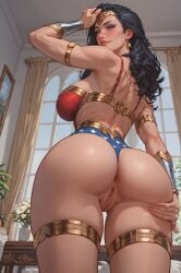 1girls ai_generated amazon ass ass_focus black_hair blue_eyes breast breasts cleavage curvaceous curvaceous_body curves curvy curvy_body curvy_female curvy_figure dc dc_comics diana_prince exposed_ass exposed_breast exposed_breasts exposed_butt female female_only heroine holyoilsus hourglass_figure light-skinned_female light_skin lingerie sideboob solo solo_female superheroine themysciran voluptuous voluptuous_female wonder_woman wonder_woman_(series)