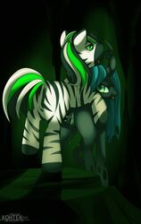 black_body changeling cum cum_in_pussy cum_inside equine fangs female friendship_is_magic green_eyes green_hair hair horn horse hyperfreak666 kohtek male my_little_pony open_mouth penetration pony queen_chrysalis_(mlp) sex smooth_skin straight vaginal_penetration zebra