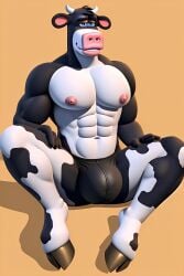 abs ai_generated anthro barnyard barnyard_(film) big_bulge bovid bovine bovine bulge bull cantsleep96 furry furry_only hi_res male male_only muscular nipples otis otis_(back_at_the_barnyard) panties pecs solo underwear