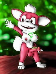 anthro balls big_breasts big_ears breasts brown_eyes busty_boy chip_(sonic) furry futa_only futanari mobian_(species) mti_crossgender necklace nipples penis sonic_(series) sonic_team sonic_the_hedgehog_(series) sonic_unleashed white_fur