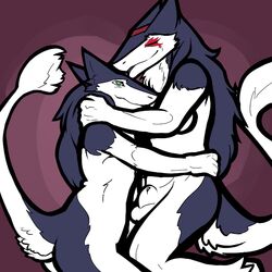 2011 ass futonmania glaice hair hug kai long_hair male_only nude sergal tagme