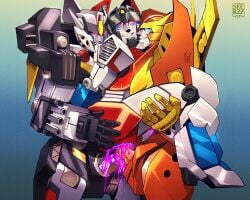 3boys biting biting_lip blush carrying cum_in_pussy cum_inside double_penetration drift_(transformers) happy_sex male multiple_boys penetration penis purple_cum rodimus_prime smiling smirk starscream threesome transformers transformers_idw vaginal_penetration