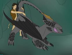 2boys anal anal_sex backlash91 blush bottomless cave claws closed_eyes clothing dragon dreamworks feral from_behind fur gay green_eyes hiccup_horrendous_haddock_iii how_to_train_your_dragon human interspecies male male_only night_fury penetration raised_tail scales scalie sex squinting tongue tongue_out toothless vest zoophilia