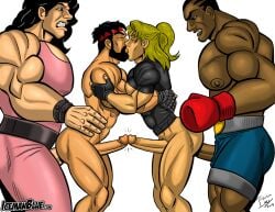 ass balls balrog big_ass big_balls big_penis gay hugo icemanblue ken_masters male muscles muscular muscular_male penis ryu_(street_fighter) street_fighter yaoi