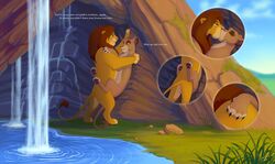 2013 cave claws disney female kissing kopa_(the_lion_king) male reallynxgirl sex straight the_lion_king vitani water