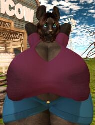 big_ass big_breasts big_nipples breasts bubble_butt cleavage female ferialexonar furry huge_ass huge_breasts hyper_breasts nipple_outline nipples_visible_through_clothing tagme thick_thighs wide_hips