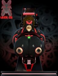 big_ass big_breasts body_modification bodysuit corruption drone dronification high_heels ibex-cg ibex_(company) mei_(overwatch) mind_break mind_control overwatch snatchstation_(ibex) transformation