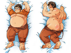 ass dakimakura disney funeral-paws male male_only on_bed ralph_(wreck-it_ralph) wreck-it_ralph