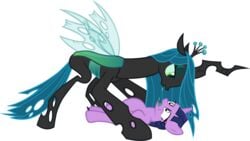 alicorn badumsquish big_belly crown egg_swallowing equine female friendship_is_magic hair horn horse kissing my_little_pony on_model pony pregnant pregnant_female queen_chrysalis_(mlp) twilight_sparkle_(mlp) wings yuri