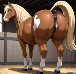 ai_generated anthro deergirlfit dripping_pussy equine equine_anus equine_genitalia equine_pussy feral gaping_anus gaping_pussy hairy_pussy hooves horse_ears horse_girl horse_tail mare mare_pussy pubic_hair seductive_look slut slutty_face