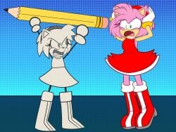 amy rose from sega by demichan