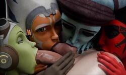1boy 3d 4girls aayla_secura ahsoka_tano alien alien/human alien_girl alien_humanoid anilingus anilingus_from_female ass_eating balls big_penis blender blue_plate_special blue_skin darth_talon fellatio fellatio_face female female_focus green_skin gretdb harem hera_syndulla human human_male humanoid_female licking_balls licking_testicles male multiple_girls no_sound orange_skin penis red_skin rimjob sex shiny shiny_skin star_wars star_wars:_the_clone_wars sucking_balls sucking_penis sucking_testicles tagme togruta triple_fellatio twi'lek video