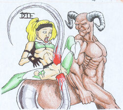 die female gore guro human interspecies male mortal_kombat mortal_kombat_1_(2023) motaro ryona sonya_blade tagme what