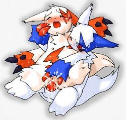 closed_eyes eyes_closed licking pokémon_(species) pokemon pokemon_(species) pokemon_rse red_eyes shiny_pokemon shiny_zangoose straight vaginal vaginal_penetration white_fur wink zangoose