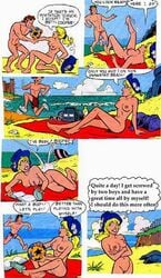 archie_comics beach betty_and_veronica betty_cooper blonde_hair breasts kentoons nude smile