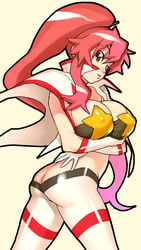 1girls ass ass_cleavage bandeau breast_squeeze breasts butt_crack erect_nipples female hidiri_rei highres hijiri_rei solo space_yoko tengen_toppa_gurren-lagann tengen_toppa_gurren_lagann tubetop yoko_littner