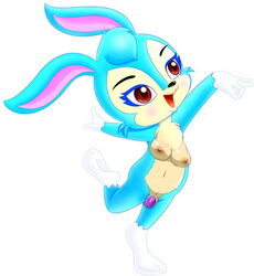 2013 anthro blue_rabbit_(rcabr) clitoris female fur hair lonbluewolf mammal multicolored_fur navel nipples open_mouth pussy pussy_juice rainbow_cat_and_blue_rabbit