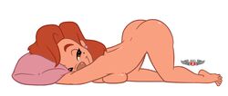 1girls anthro ass_up disney female furry goof_troop joe_randel nude phillipthe2 roxanne_(goof_troop) solo top-down_bottom-up white_background