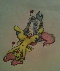 blue_skin blush cum cutie_mark duo equine female fish fluttershy_(mlp) friendship_is_magic hair horse hybrid jackalopedewey marine my_little_pony orgasm original_character penis pink_hair pony pussy sex shark shark_pony straight_hair yellow_fur