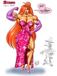 abs biceps big_breasts big_muscles breasts dcmatthews female huge_breasts hyper_muscles jessica_rabbit large_breasts large_muscles muscles muscular_arms muscular_female muscular_legs muscular_thighs pecs tetsuko who_framed_roger_rabbit