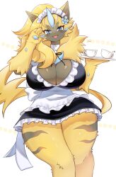 aurora_(nbanoob) big_breasts breasts cleavage female furry huge_breasts pokémon_(species) pokemon sa_a_____a thick_thighs wide_hips zeraora